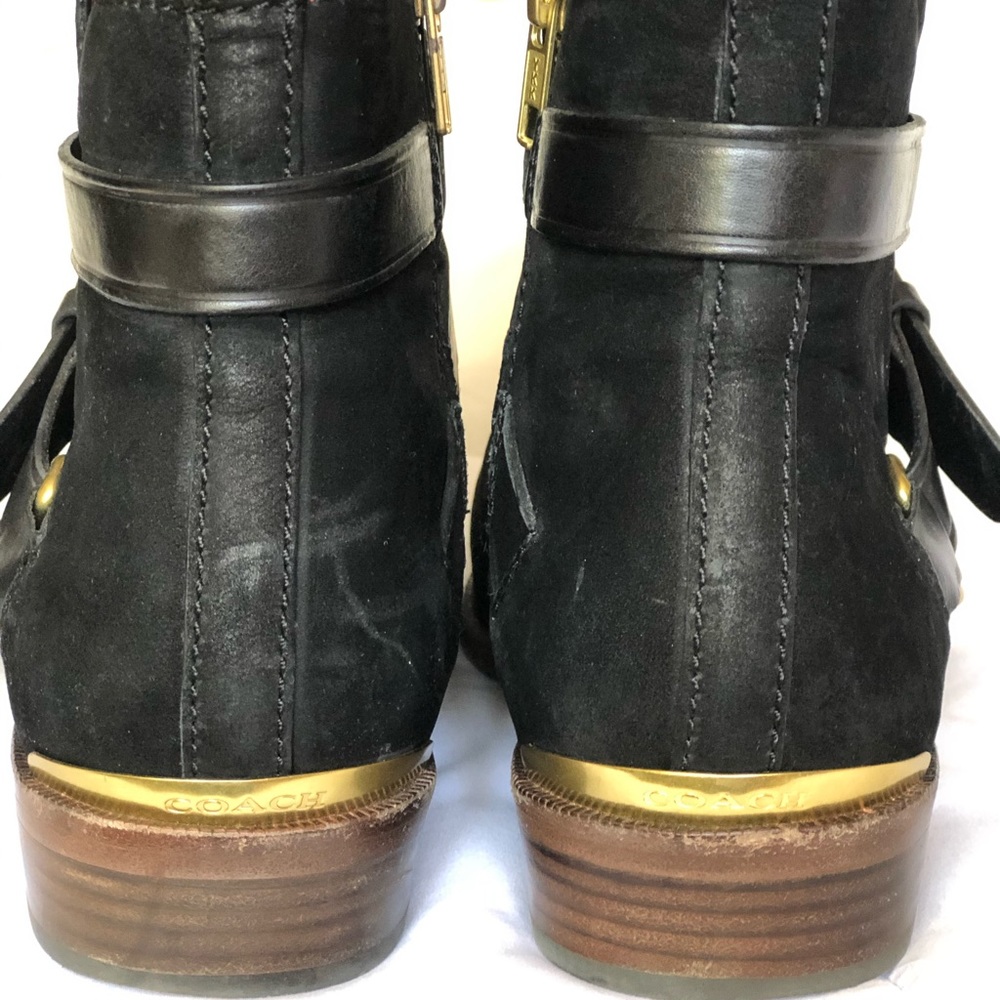 COACH Black suede ankle boots - Picture 3 of 6